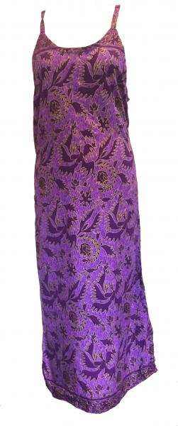 Beautiful Purple Strappy Balinese Bird of Peace Sundress/Shift Dress with Ties 
