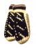 Handknit Fair Trade Wool Black & White Fleece Lined Tibetan House Slippers