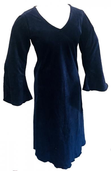Royal Blue Vintage Velvet V Neck Party Dress - Fair Trade