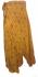 Fair Trade Full Length Sari Silk  Reversible Wrap Skirt -Yellow / Gold Design