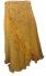 Fair Trade Full Length Sari Silk  Reversible Wrap Skirt -Yellow / Gold Design