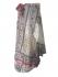 Fair Trade Full Length Vintage Sari Silk  Reversible Wrap Skirt - Pink / Silver Design