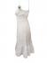 Cream Handloom Cotton Anna Linen Effect Short Dress with Ruffle - Fair Trade